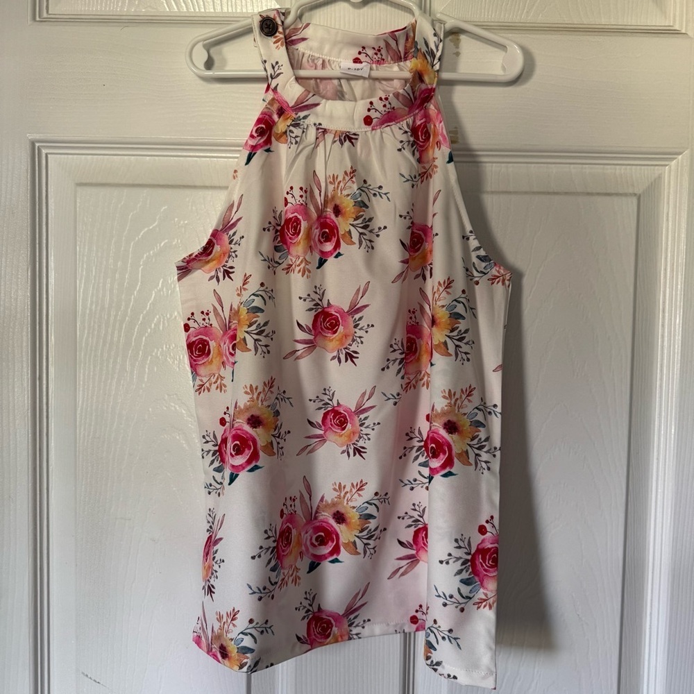 PatPat Girls Floral Pink Halter‎ Dress New Size 9